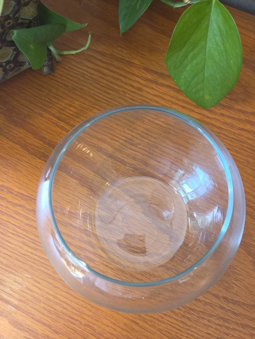 Clear Glass Fishbowl Vase